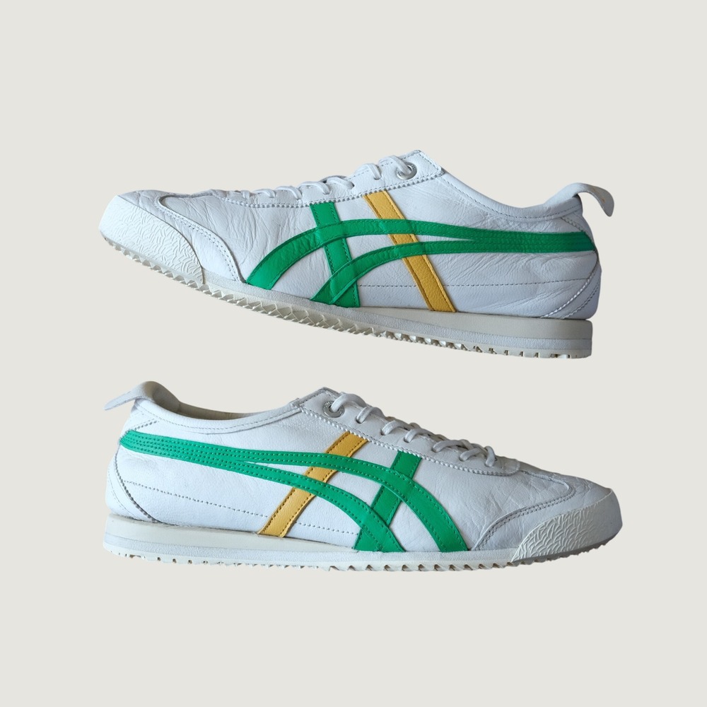Onitsuka Tiger Mexico 66 SD Cream Cilantro Leather Sneakers M 5 W 6.5 1183A872